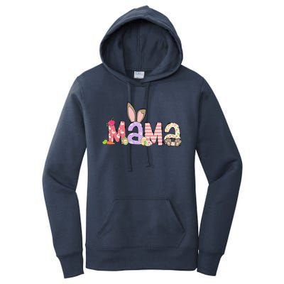 Mama Bunny Easter Mom Pregnancy Expecting Rabbit Mama Women's Pullover Hoodie