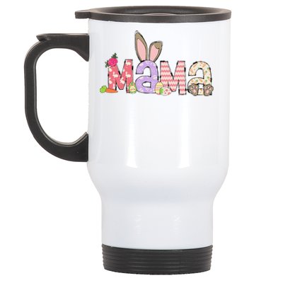 Mama Bunny Easter Mom Pregnancy Expecting Rabbit Mama Stainless Steel Travel Mug