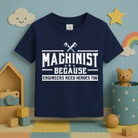 Machinist Because Engineers Need Heroes Too  Machinist Gift Toddler T-Shirt