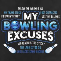 My Bowling Excuses Funny Bowling Gift Adult Drive Performance Visor