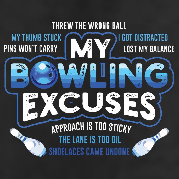 My Bowling Excuses Funny Bowling Gift Adult Drive Performance Visor