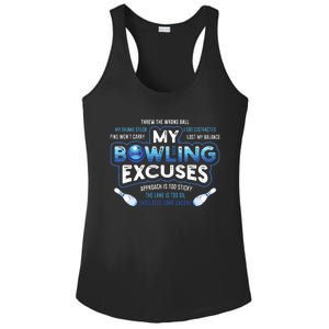 My Bowling Excuses Funny Bowling Gift Ladies PosiCharge Competitor Racerback Tank