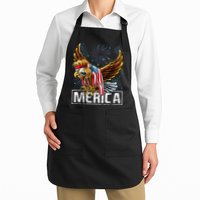 Merica Bald Eagle Mullet 4th of July American Flag Patriotic Apron