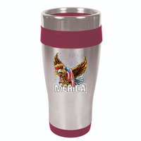 Merica Bald Eagle Mullet 4th of July American Flag Patriotic 16oz Travel Tumbler