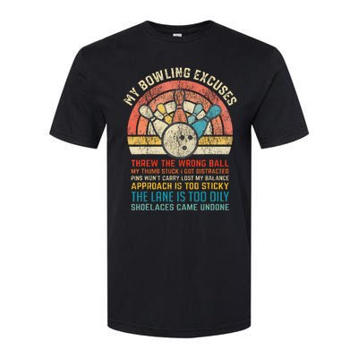 My Bowling Excuses Retro Vintage Funny Bowler Bowling Player Softstyle CVC T-Shirt