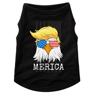 Merica Bald Eagle Trump American Flag Funny Gift Doggie Tank