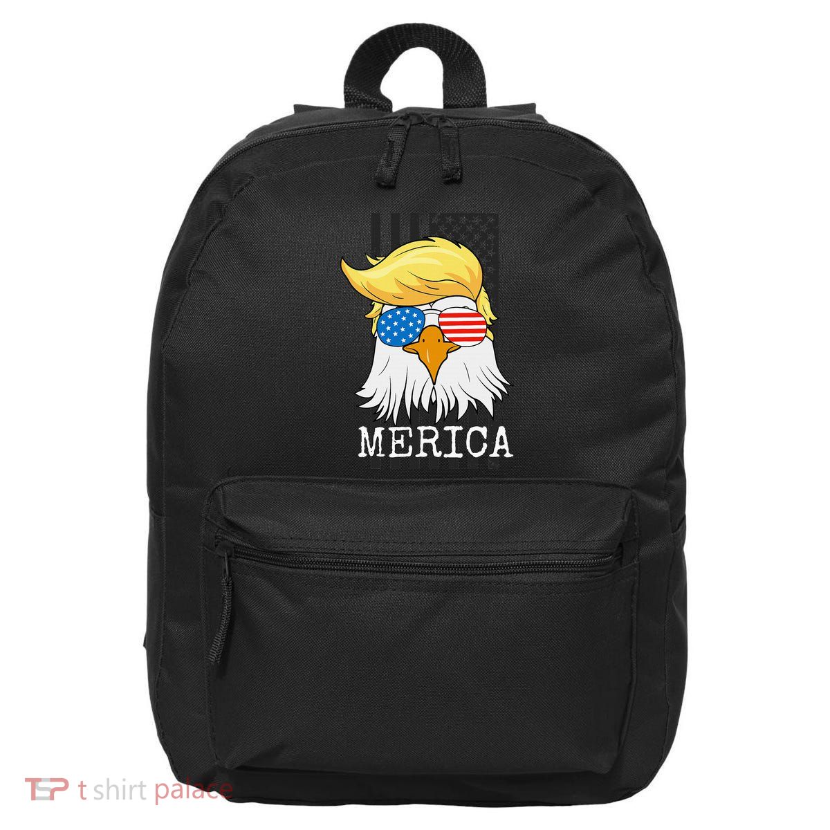 Merica Bald Eagle Trump American Flag Funny Gift 16 in Basic Backpack