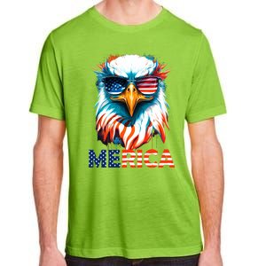 Merica Bald Eagle USA Eagle 4th Of July Patriotic Funny Adult ChromaSoft Performance T-Shirt