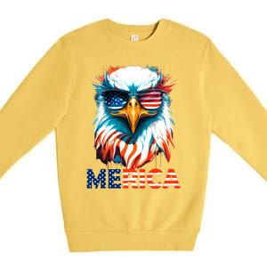 Merica Bald Eagle USA Eagle 4th Of July Patriotic Funny Premium Crewneck Sweatshirt