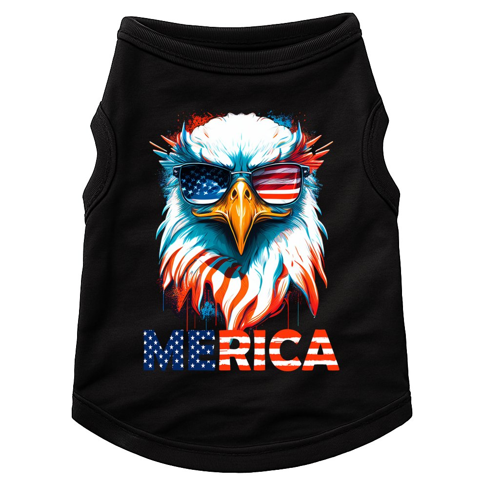 Merica Bald Eagle USA Eagle 4th Of July Patriotic Funny Doggie Tank