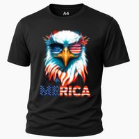 Merica Bald Eagle USA Eagle 4th Of July Patriotic Funny Cooling Performance Crew T-Shirt