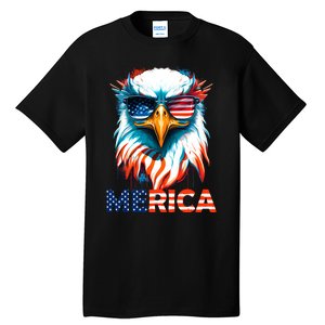 Merica Bald Eagle USA Eagle 4th Of July Patriotic Funny Tall T-Shirt