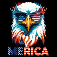 Merica Bald Eagle USA Eagle 4th Of July Patriotic Funny Drawstring Bag