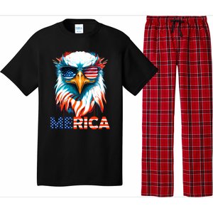 Merica Bald Eagle USA Eagle 4th Of July Patriotic Funny Pajama Set