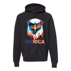 Merica Bald Eagle USA Eagle 4th Of July Patriotic Funny Premium Hoodie