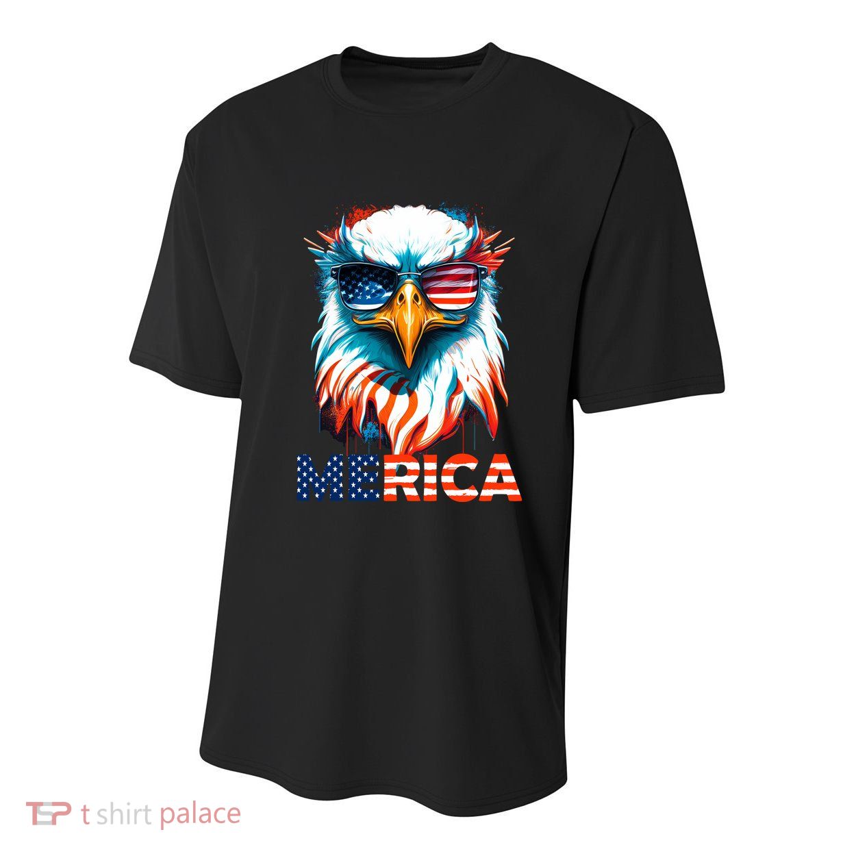 Merica Bald Eagle USA Eagle 4th Of July Patriotic Funny Youth Performance Sprint T-Shirt