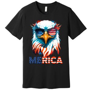 Merica Bald Eagle USA Eagle 4th Of July Patriotic Funny Premium T-Shirt