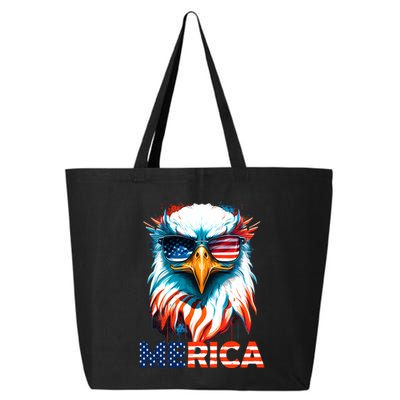 Merica Bald Eagle USA Eagle 4th Of July Patriotic Funny 25L Jumbo Tote