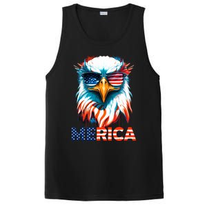 Merica Bald Eagle USA Eagle 4th Of July Patriotic Funny PosiCharge Competitor Tank