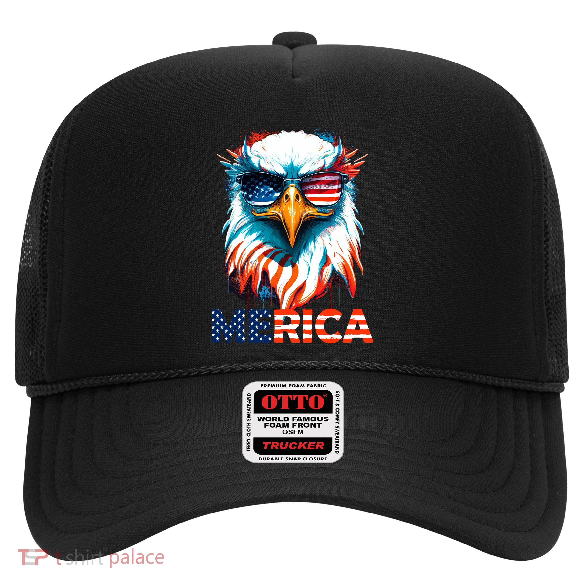 Merica Bald Eagle USA Eagle 4th Of July Patriotic Funny Trucker Hat