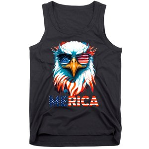 Merica Bald Eagle USA Eagle 4th Of July Patriotic Funny Tank Top