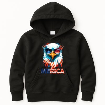 Merica Bald Eagle USA Eagle 4th Of July Patriotic Funny Kids Hoodie