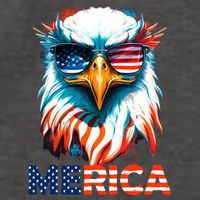 Merica Bald Eagle USA Eagle 4th Of July Patriotic Funny Vector Backpack