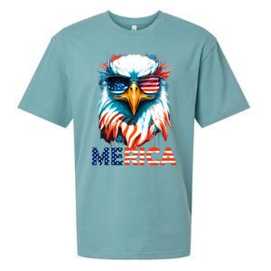 Merica Bald Eagle USA Eagle 4th Of July Patriotic Funny Sueded Cloud Jersey T-Shirt