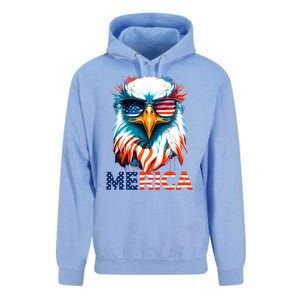 Merica Bald Eagle USA Eagle 4th Of July Patriotic Funny Unisex Surf Hoodie