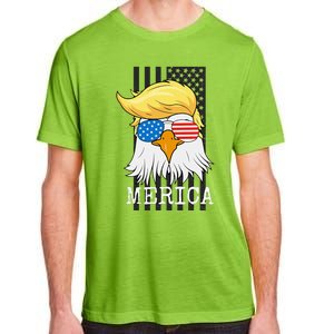 Merica Bald Eagle 4th of July Trump American Flag Funny Gift Adult ChromaSoft Performance T-Shirt