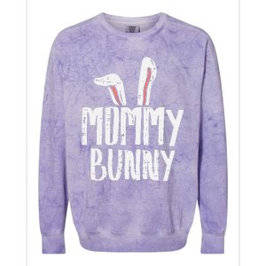 Mommy Bunny Ear Easter Family Matching Mom Mama Mother Colorblast Crewneck Sweatshirt