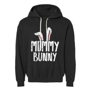 Mommy Bunny Ear Easter Family Matching Mom Mama Mother Garment-Dyed Fleece Hoodie