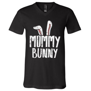 Mommy Bunny Ear Easter Family Matching Mom Mama Mother V-Neck T-Shirt