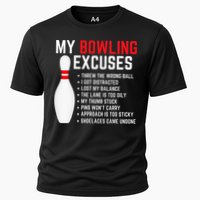 My Bowling Excuses Bowler Funny Bowling Cooling Performance Crew T-Shirt