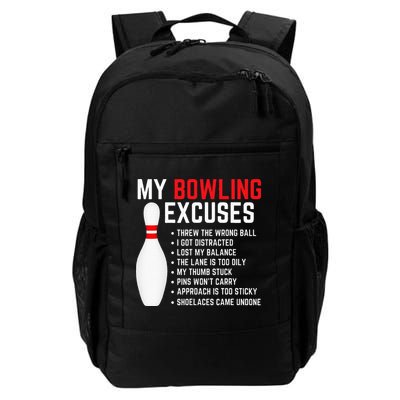 My Bowling Excuses Bowler Funny Bowling Backpack
