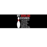 My Bowling Excuses Bowler Funny Bowling Bumper Sticker