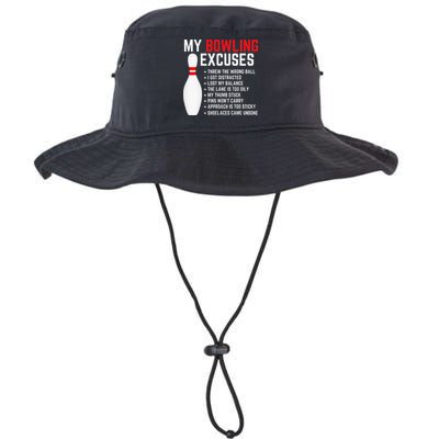 My Bowling Excuses Bowler Funny Bowling Bucket Hat