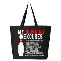 My Bowling Excuses Bowler Funny Bowling 25L Jumbo Tote
