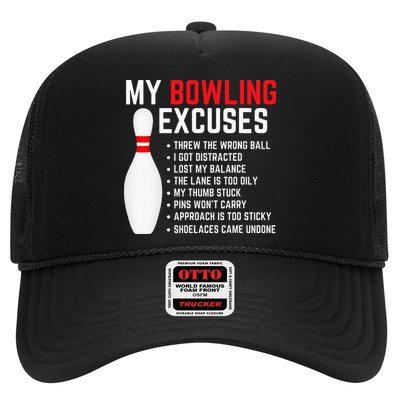 My Bowling Excuses Bowler Funny Bowling Trucker Hat