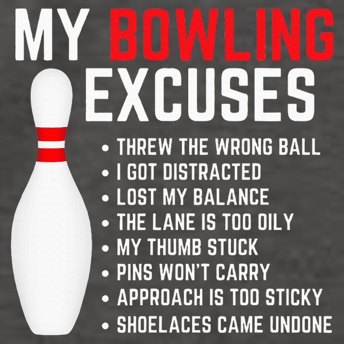 My Bowling Excuses Bowler Funny Bowling Vector Backpack