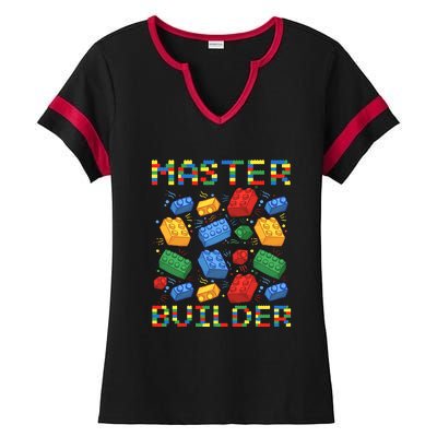 Master Builder Funny Building Blocks For Boys Ladies Halftime Notch Neck Tee