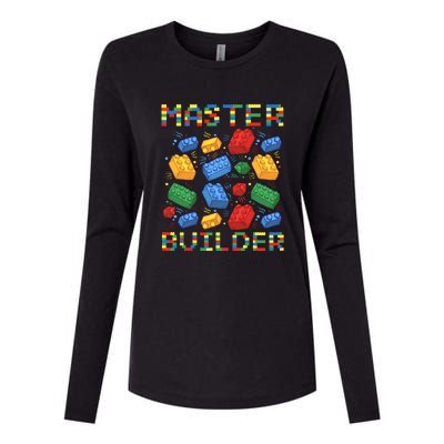 Master Builder Funny Building Blocks For Boys Womens Cotton Relaxed Long Sleeve T-Shirt