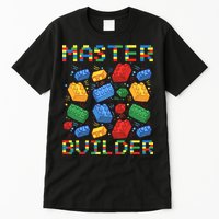 Master Builder Funny Building Blocks For Boys Tall T-Shirt
