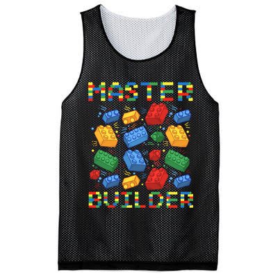 Master Builder Funny Building Blocks For Boys Mesh Reversible Basketball Jersey Tank