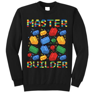 Master Builder Funny Building Blocks For Boys Tall Sweatshirt