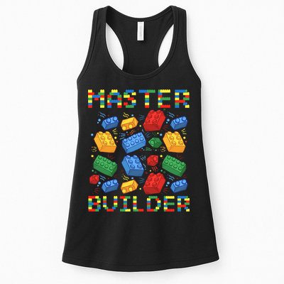 Master Builder Funny Building Blocks For Boys Womens Tank Top