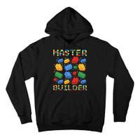Master Builder Funny Building Blocks For Boys Tall Hoodie