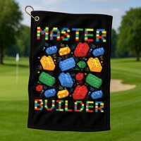 Master Builder Funny Building Blocks For Boys Golf Towel