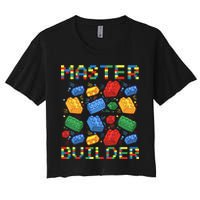 Master Builder Funny Building Blocks For Boys Crop Top