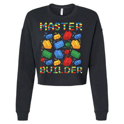 Master Builder Funny Building Blocks For Boys Cropped Pullover Crew
